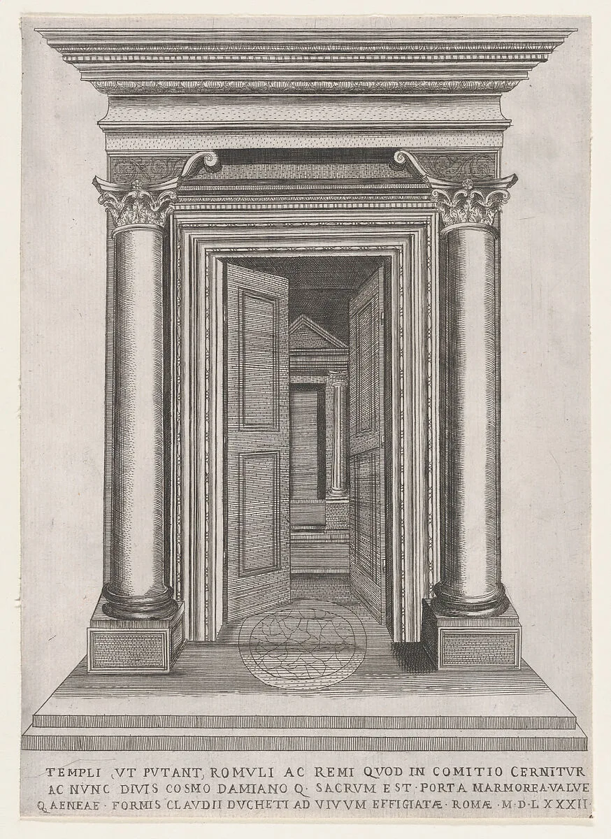 Speculum Romanae Magnificentiae: Portal of the Temple of Romulus and Remus — Anonymous|Claudio Duchetti
