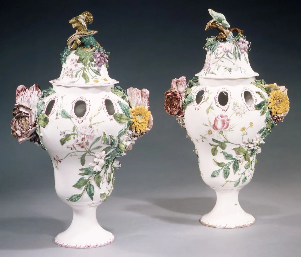 Pair of potpourri vases — Veuve Perrin Factory