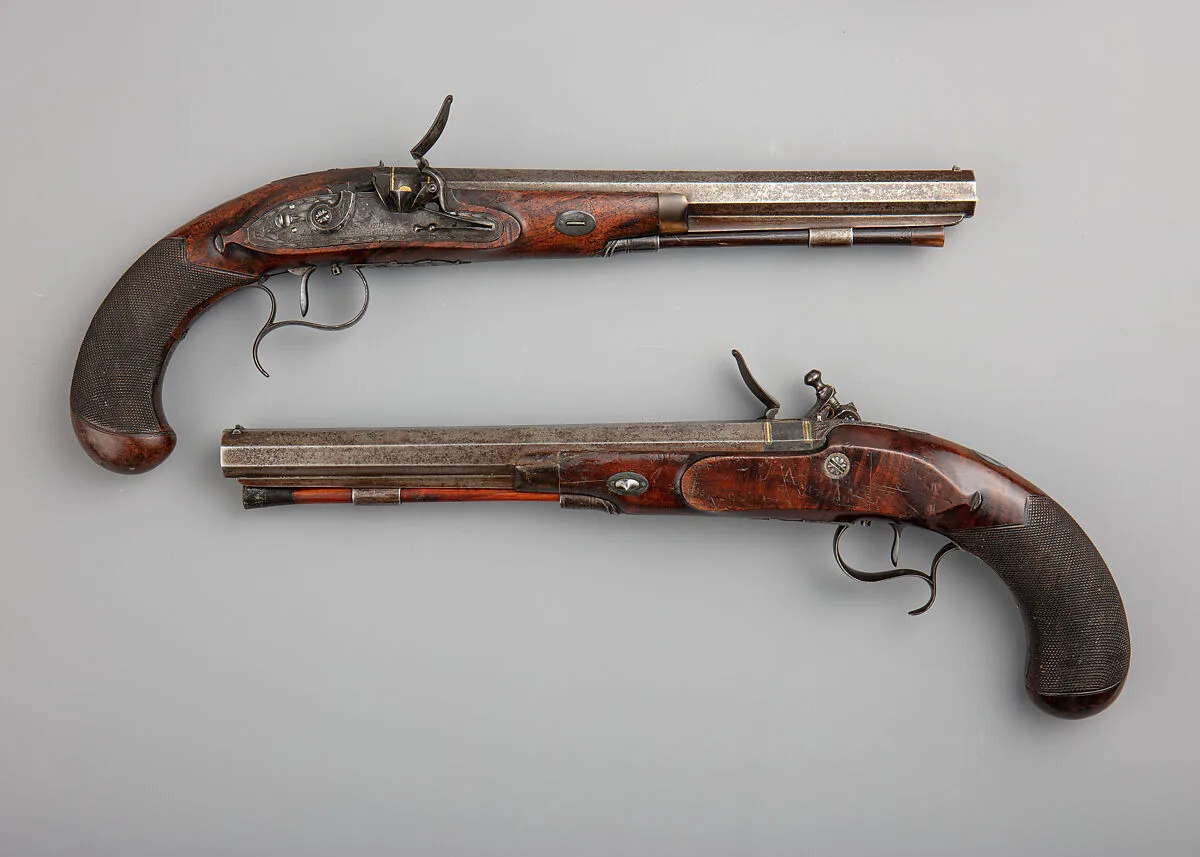 Pair of Flintlock Duelling Pistols — Simeon North