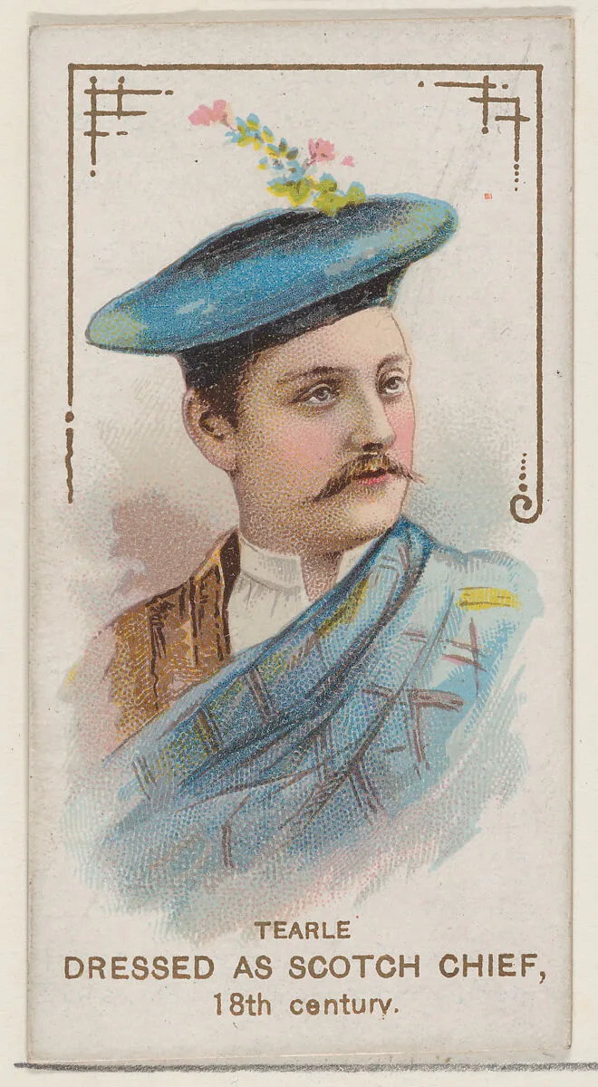 Tearle Dressed as Scotch Chief of the 18th Century, from the set Actors and Actresses, First Series (N70) for Duke brand cigarettes — W. Duke, Sons & Co.|Knapp & Company