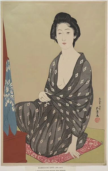 橋口五葉画 夏衣の女|Woman in Summer Kimono — Hashiguchi Goyō