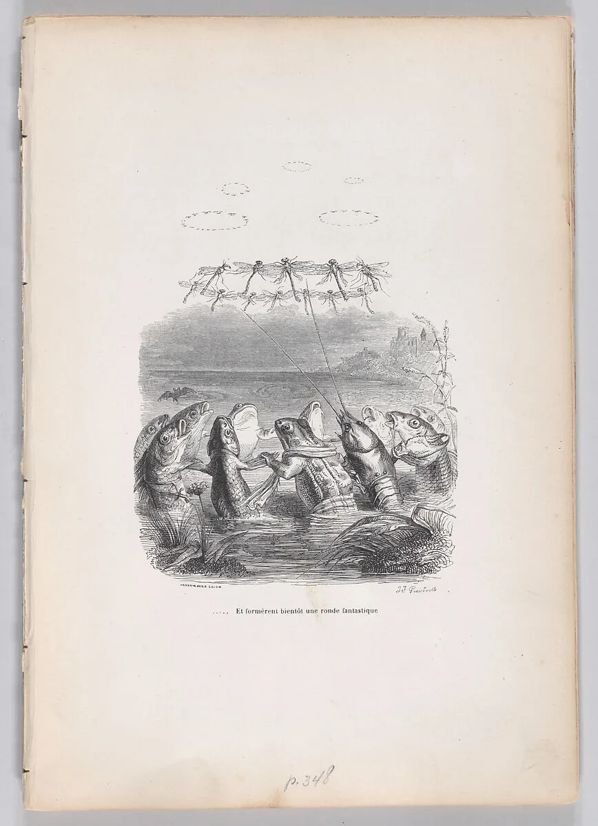 "... and soon formed a fantastic round" from Scenes from the Private and Public Life of Animals — Honoré de Balzac|Andrew Best Leloir|J. J. Grandville