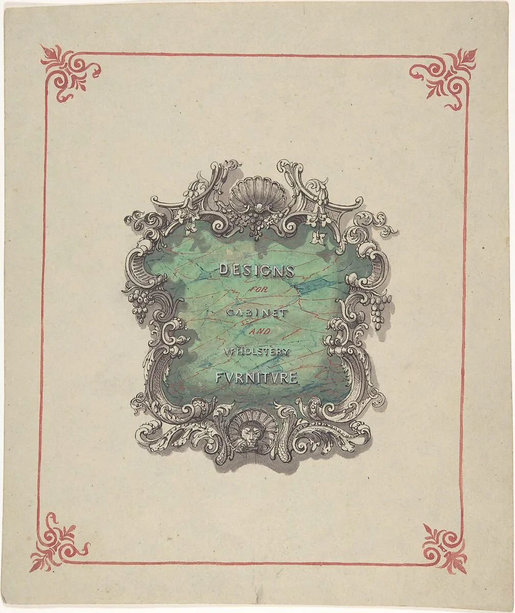 Title Page Design: Designs for Cabinet and Upholstery Furniture — Robert William Hume