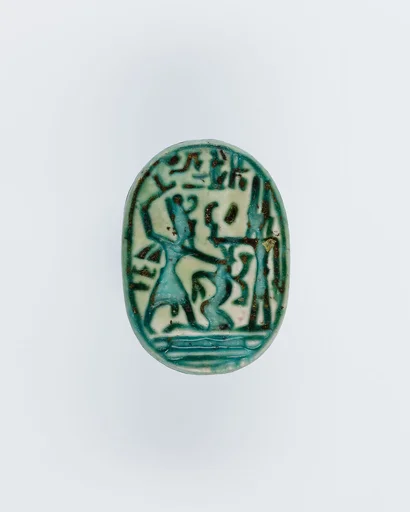 Scarab Depicting Ramesses II Smiting a Prisoner Before Amun