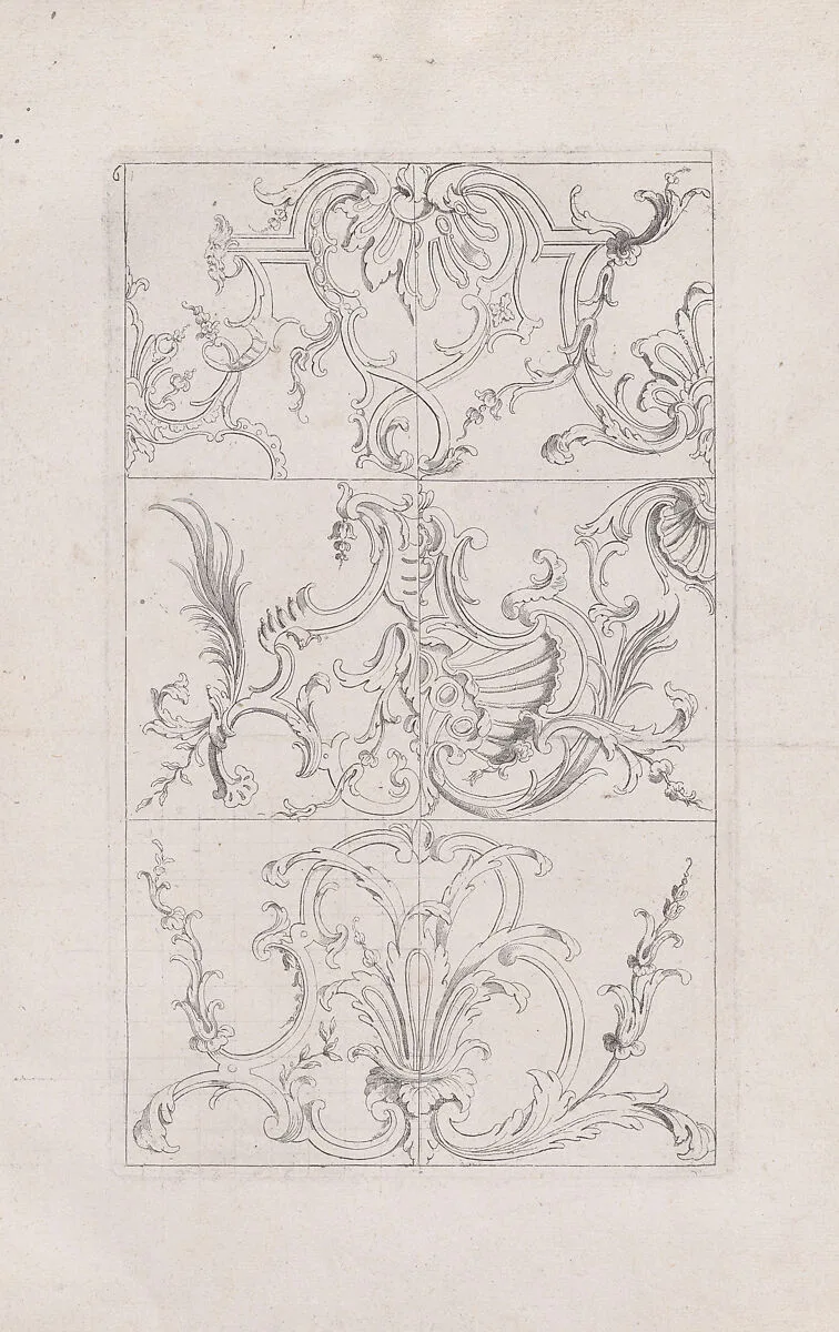 Livre Nouveau de Prinsipes D'Ornemens..., Plate 6 — Nicolas Guérard