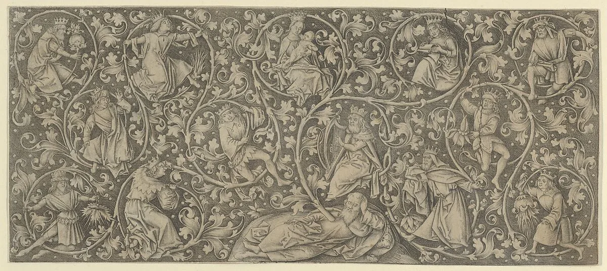 Ornamental Engraving with the Tree of Jesse — Israhel van Meckenem