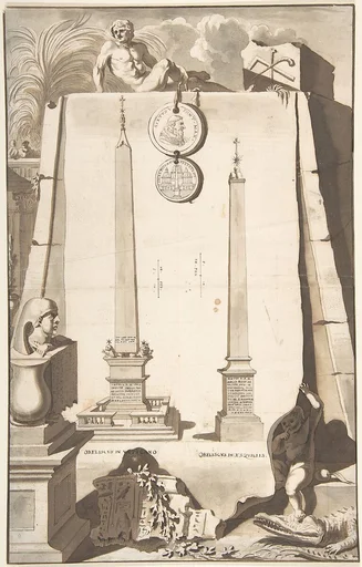 A View of Two Obelisks, One in the Vatican and the Other on the Esqualine Hill