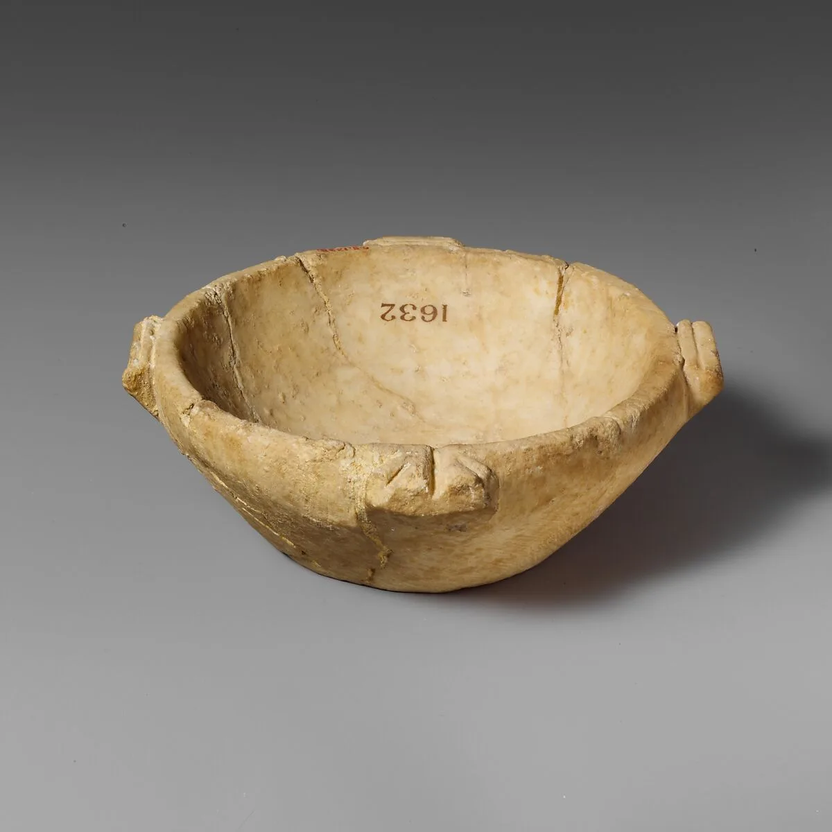 Alabaster mortar or deep bowl — Unknown