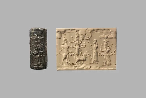 Cylinder seal with cultic scene