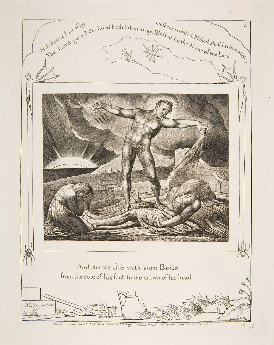 Satan Smiting Job with Boils — William Blake|William Blake