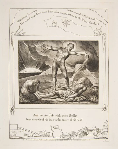 Satan Smiting Job with Boils
