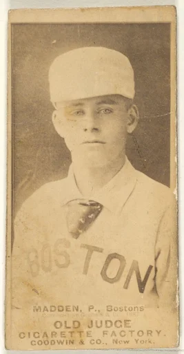Madden, Pitcher, Boston, from the Old Judge series (N172) for Old Judge Cigarettes