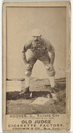 Charles E. "Charlie" Hoover, Catcher, Kansas City Cowboys, from the Old Judge series (N172) for Old Judge Cigarettes