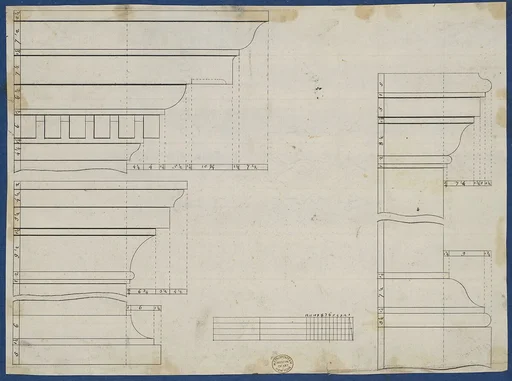 Moldings for Library Bookcase, from Chippendale Drawings, Vol. II