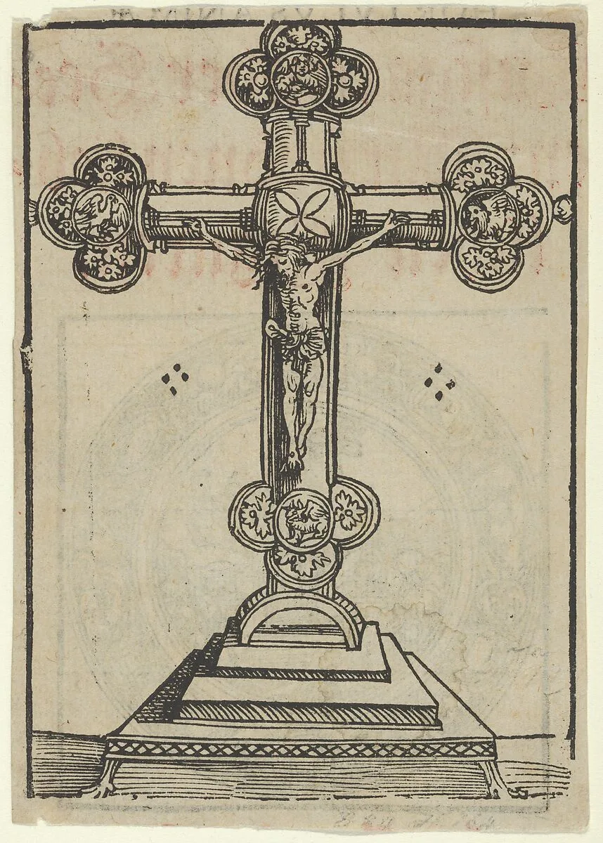 A Silver-Gilt Cross with Christ Crucified, from the Wittenberg Reliquaries — Lucas Cranach the Elder