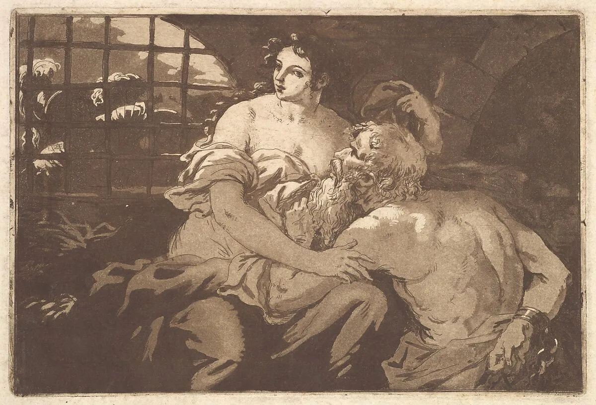 La charité romain (Roman Charity), in an album containing Recueil de Compositions par Lagrenée Le Jeune (Collection of Compositions by Lagrenée the Younger) — Jean Jacques Lagrenée