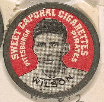 Wilson, New York Giants (red), from the Domino Discs series (PX7), issued by Kinney Brothers — Kinney Brothers Tobacco Company