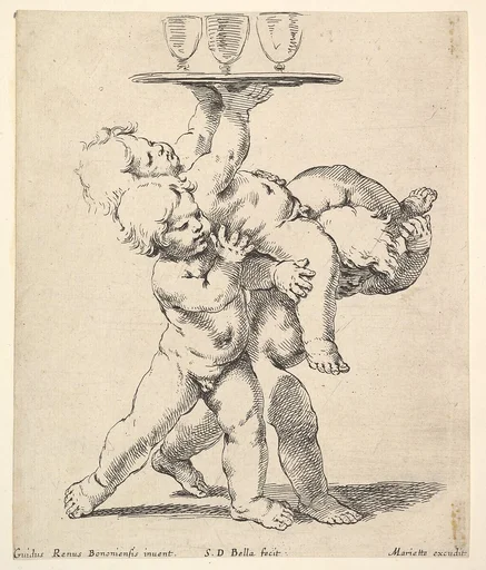 Three children carrying a tray