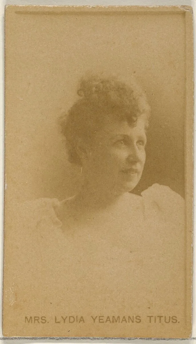 Mrs. Lydia Yeamans Titus, from the Actors and Actresses series (N45, Type 8) for Virginia Brights Cigarettes — Allen & Ginter