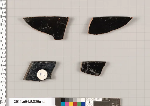 Terracotta rim fragments of kylikes (drinking cups)