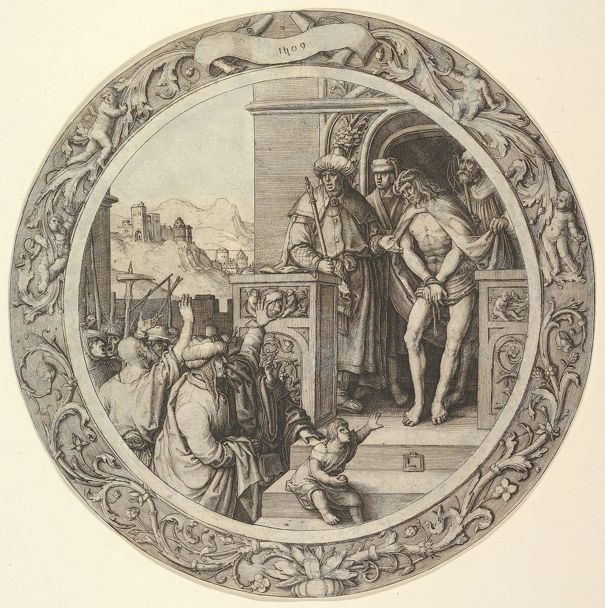 Ecce Homo, from the Circular Passion — Lucas van Leyden