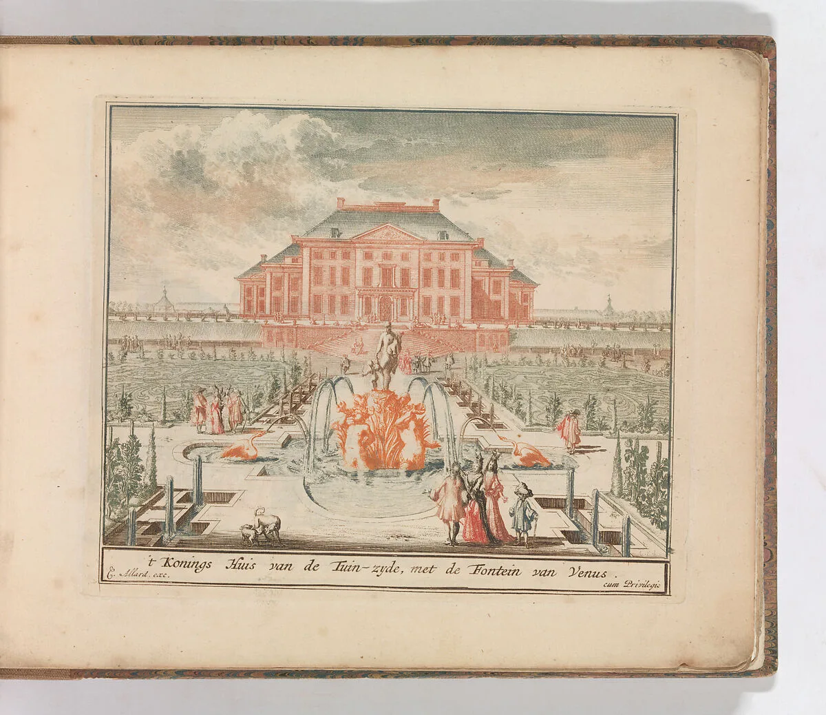 " ’t Konings Huis van de Tuin-zyde, met de Fontein van Venus", in: Tooneel Der Voornaamste Nederlands Huizen, En Lust Hoven, Naar T Leven Afgebeeld — Carel Allard|Lorenz Scherm