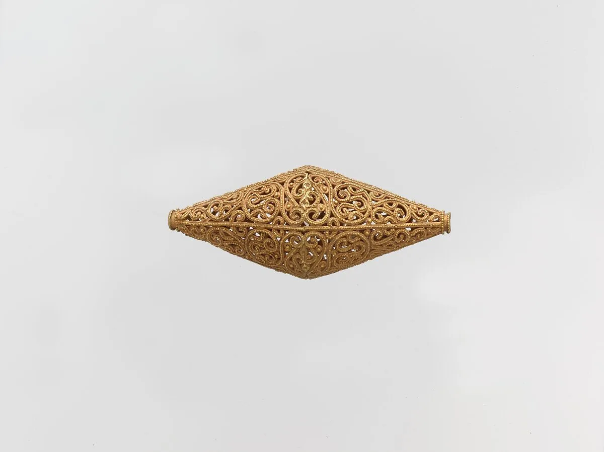 Biconical Bead with Scrolls — Unknown