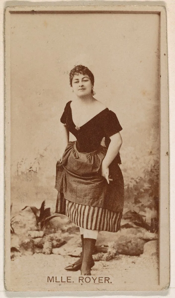 Mlle. Royer, from the Actresses series (N245) issued by Kinney Brothers to promote Sweet Caporal Cigarettes — Kinney Brothers Tobacco Company