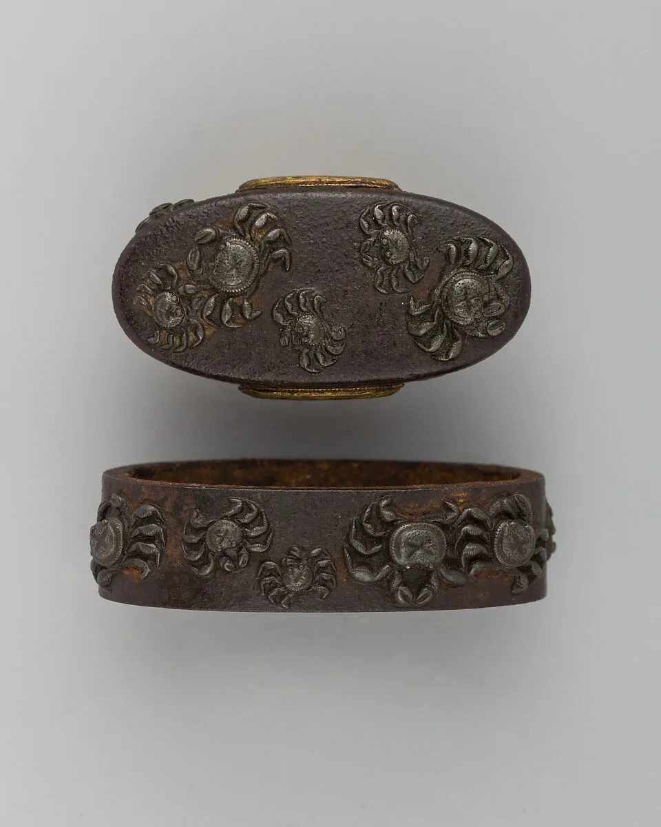 Sword-Hilt Collar and Pommel (Fuchigashira) — Unknown
