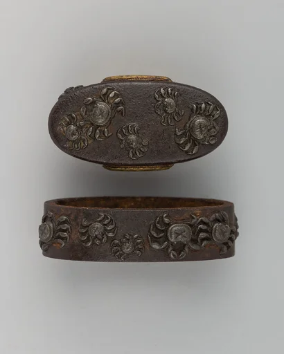 Sword-Hilt Collar and Pommel (Fuchigashira)
