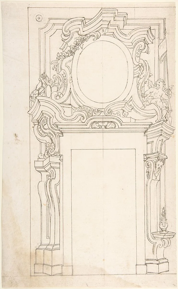 Architectural project for door. — Anonymous, Italian, Piedmontese, 18th century