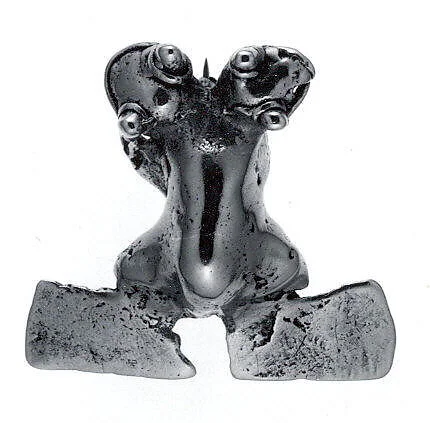 Gold Double-Headed Frog Ornament