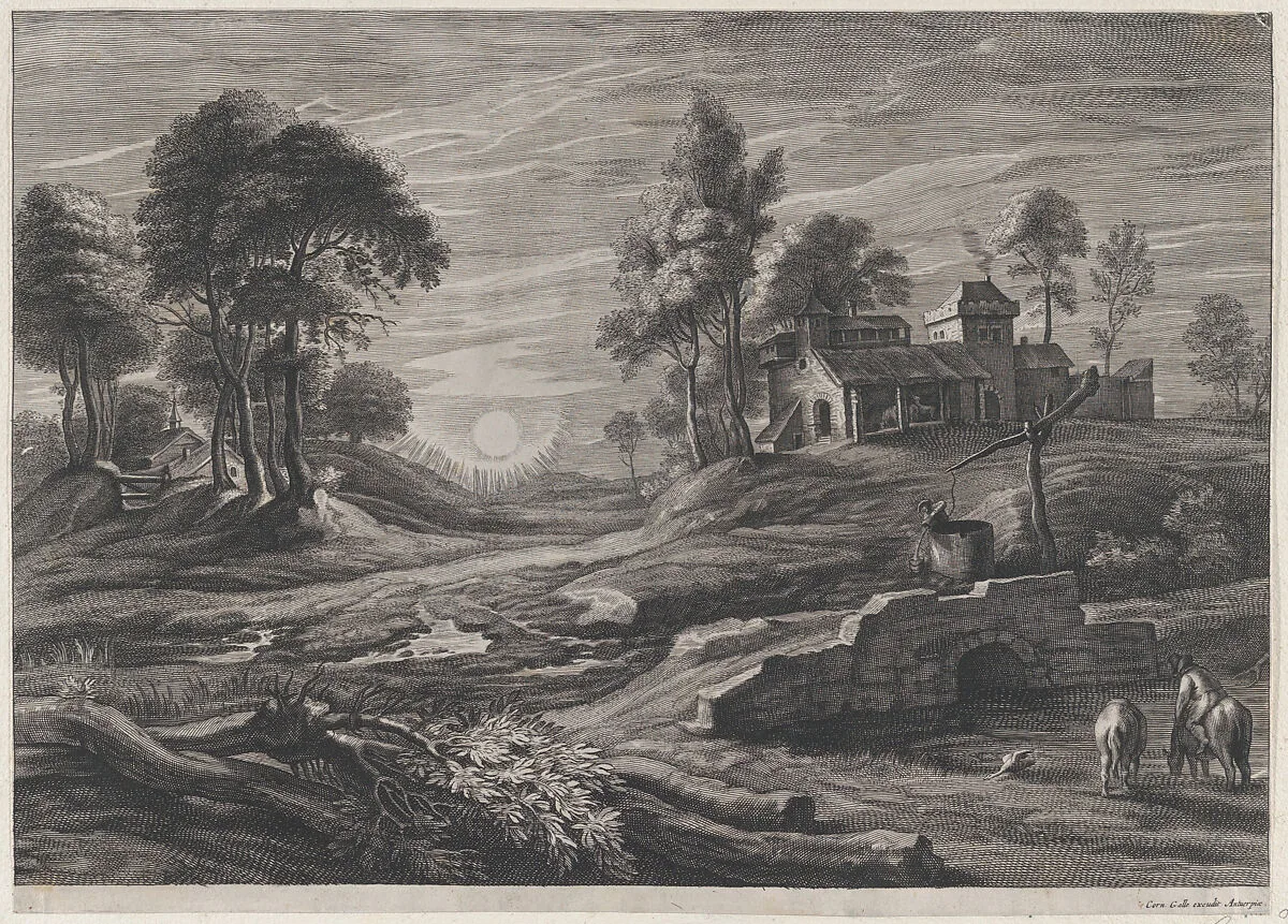 Landscape with Draw-Well — Peter Paul Rubens|Cornelis Galle I