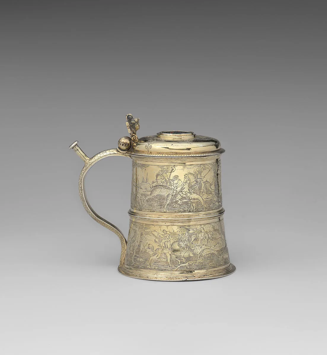 Tankard (Fixier-Krug) with hinged cover — Unknown