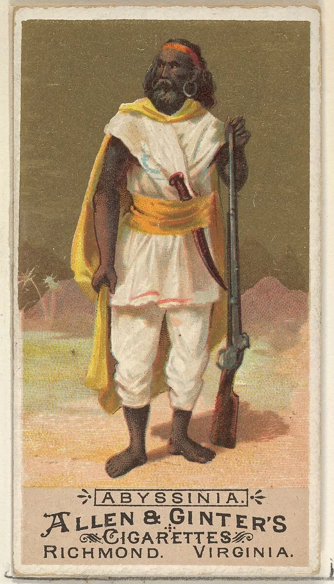 Abyssinia, from the Natives in Costume series (N16) for Allen & Ginter Cigarettes Brands — Allen & Ginter