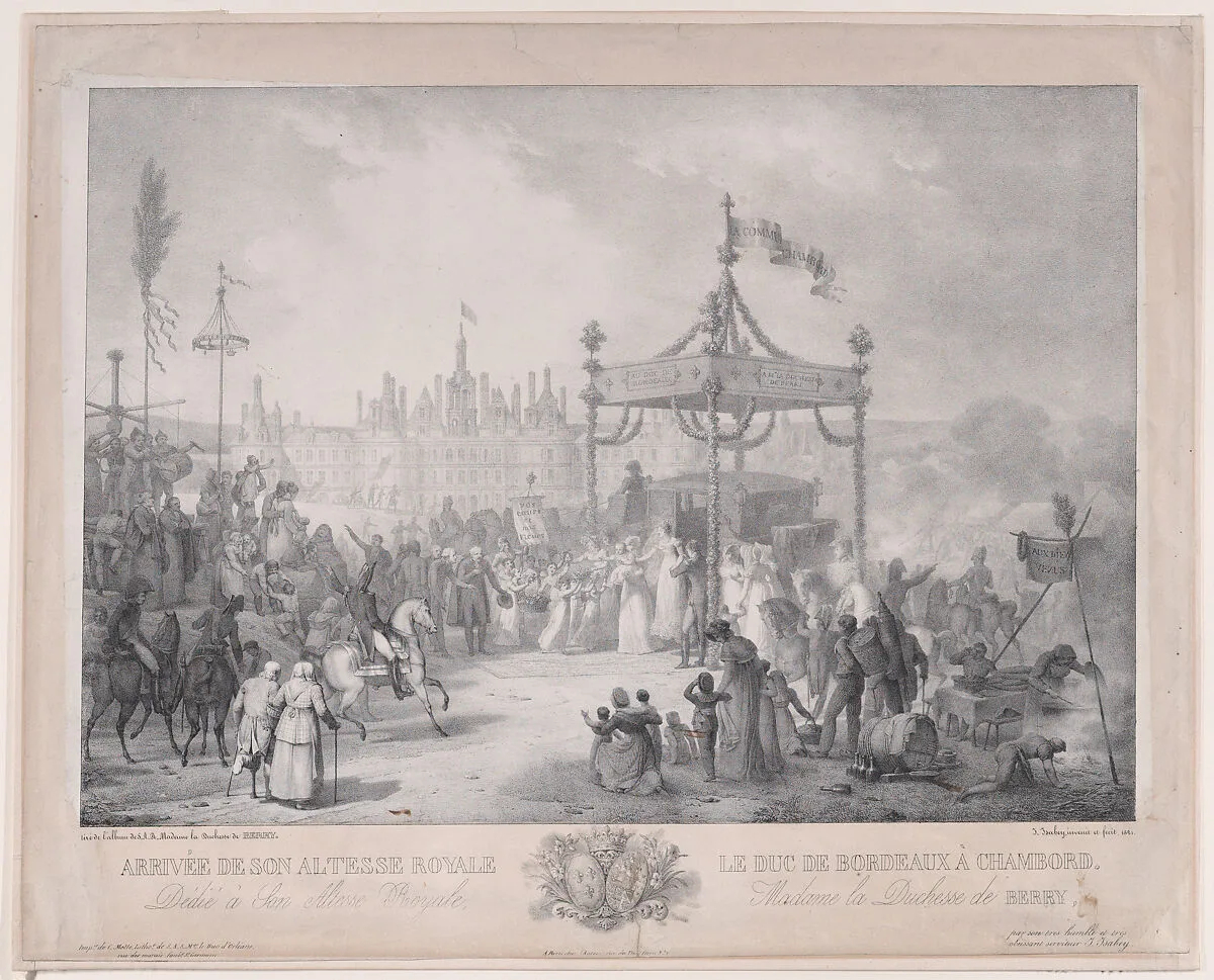 The Arrival of His Royal Highness The Duke of Bordeaux at Chambord — Jean-Baptiste Isabey