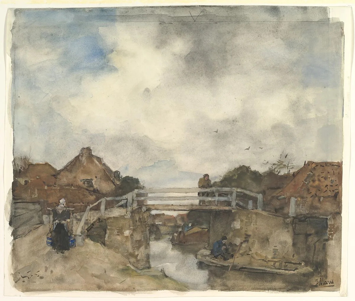 Dutch Canal, Rijswijk — Jacob Maris