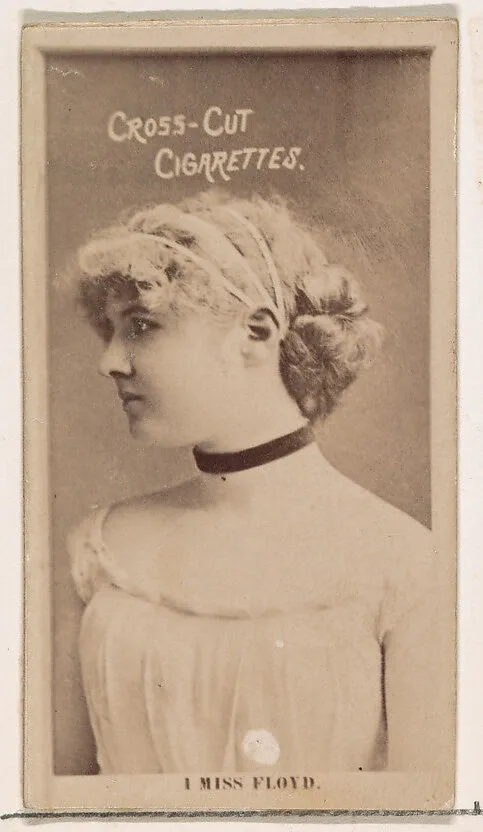 Card Number 1, Miss Floyd, from the Actors and Actresses series (N145-2) issued by Duke Sons & Co. to promote Cross Cut Cigarettes — W. Duke, Sons & Co.