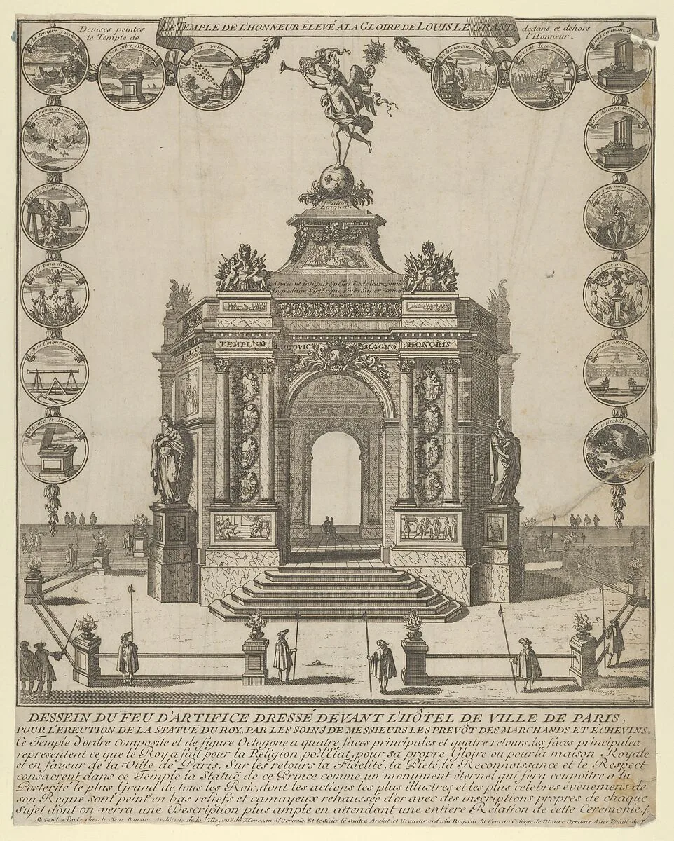 The Temple of Honor of the Glory of Louis le Grand — Anonymous, French, 17th century