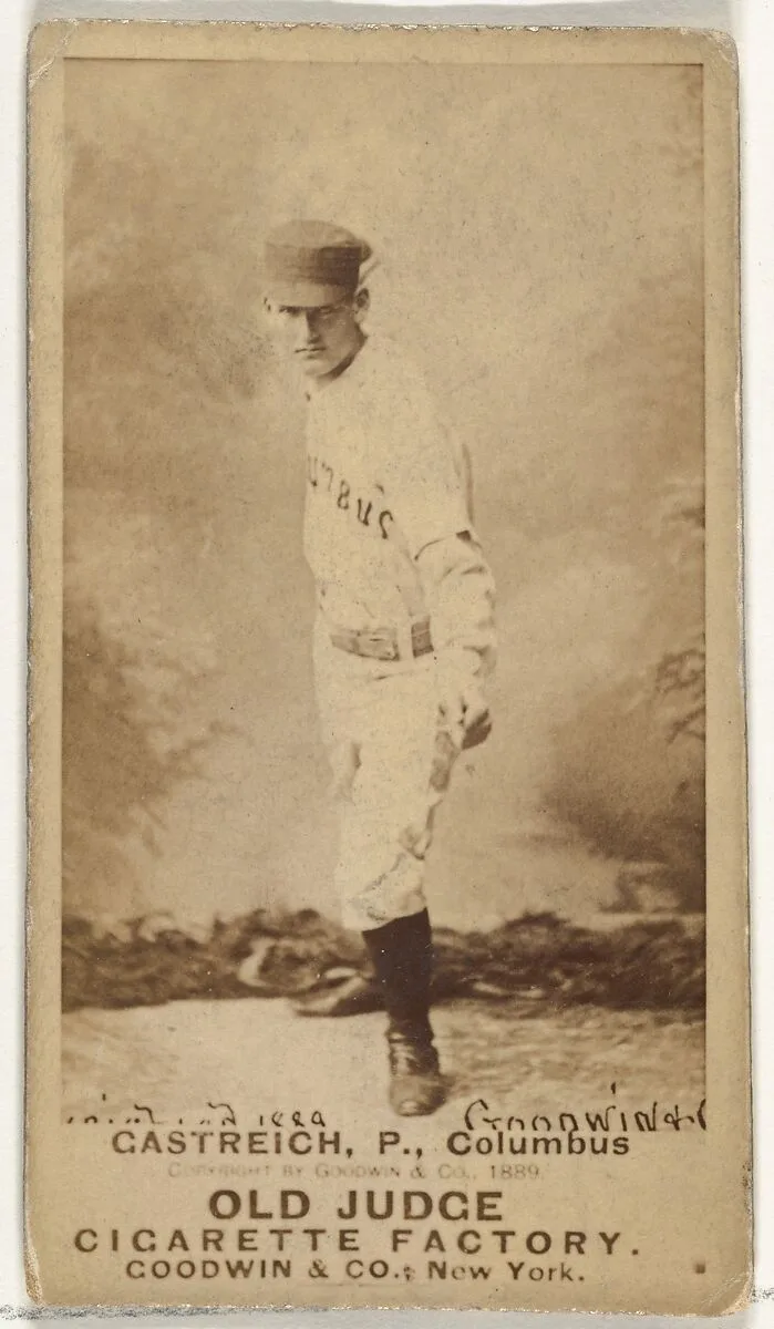 Henry Carl "Hank" Gastright, Pitcher, Cleveland, from the Old Judge series (N172) for Old Judge Cigarettes — Goodwin & Company