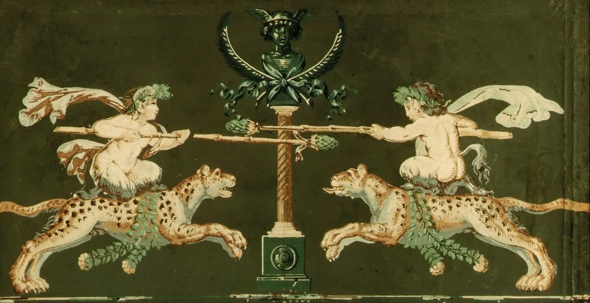 Satyrs Jousting — Anonymous, French, 18th century