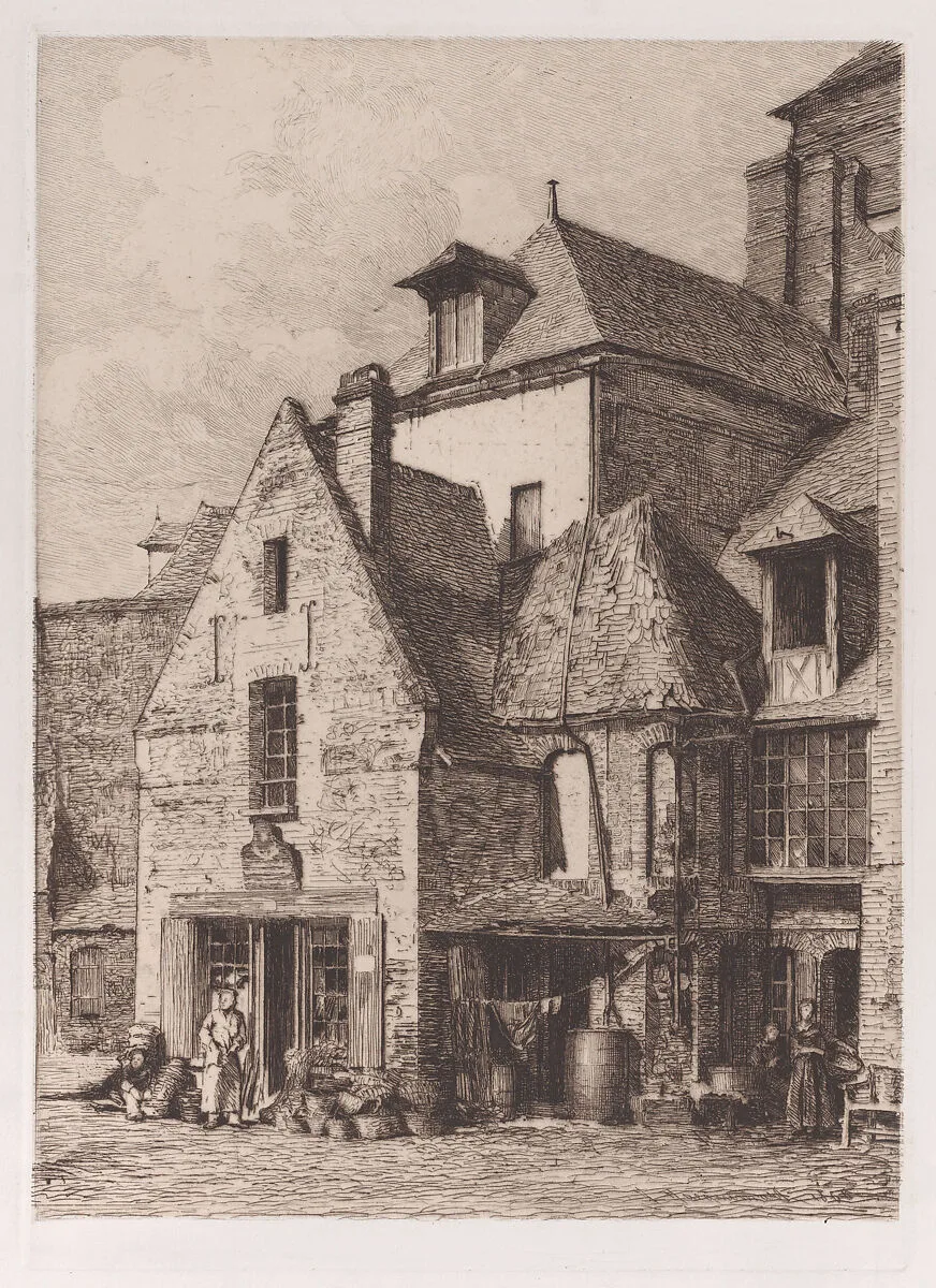 The Old Market at Fecamp — Jules-Ferdinand Jacquemart
