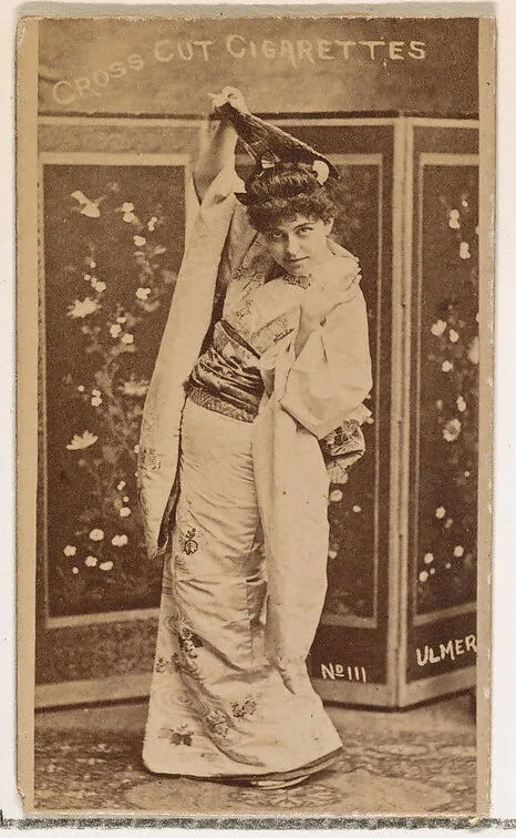 Card Number 111, Geraldine Ulmer, from the Actors and Actresses series (N145-1) issued by Duke Sons & Co. to promote Cross Cut Cigarettes — W. Duke, Sons & Co.