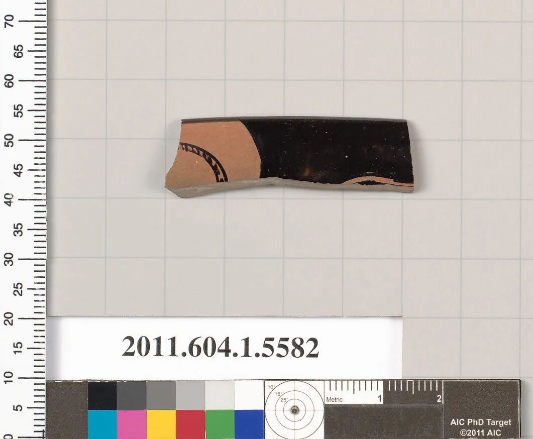 Terracotta rim fragment of a kylix (drinking cup) — Unknown