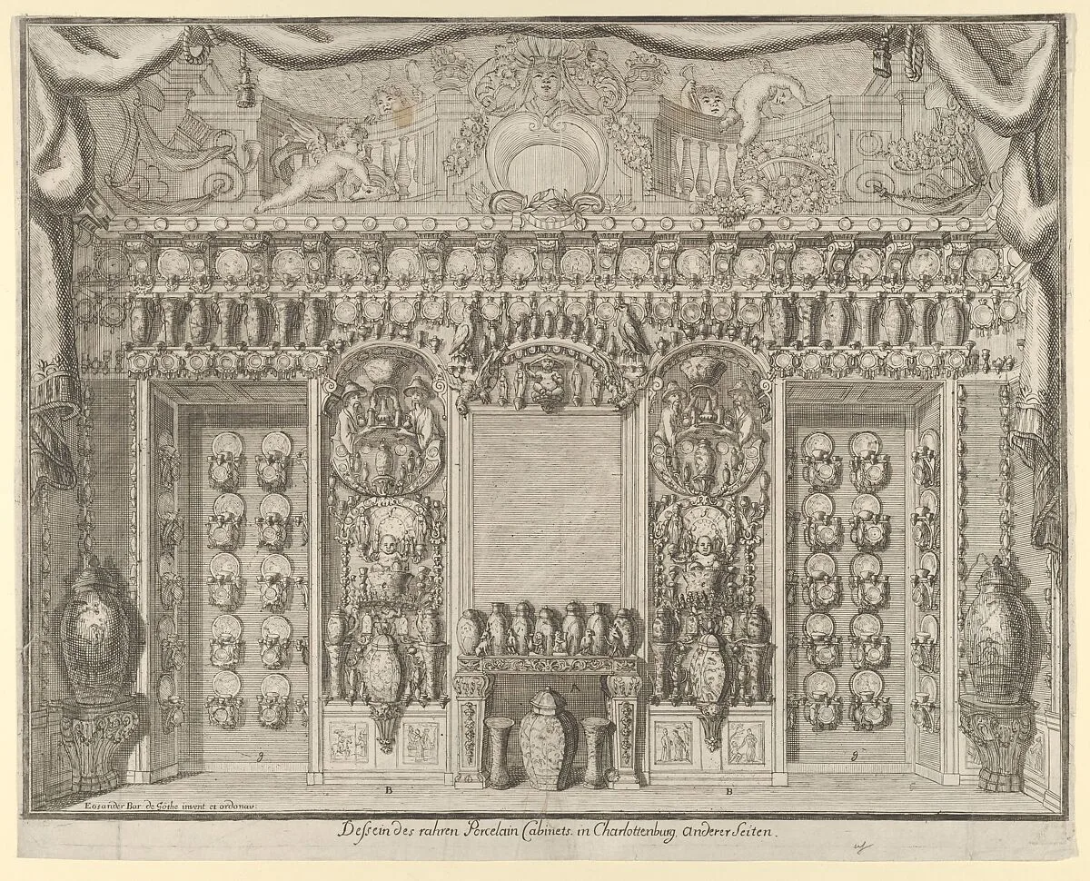 Design for the Porcelein Cabinet at the Charlottenburg Palace, other side — Martin Engelbrecht|Eosander von Göthe