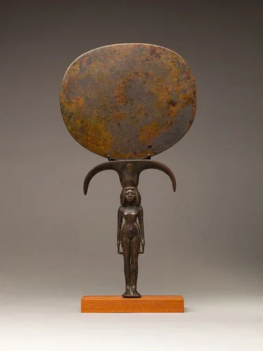 Mirror with a Handle in the Shape of a Young Woman