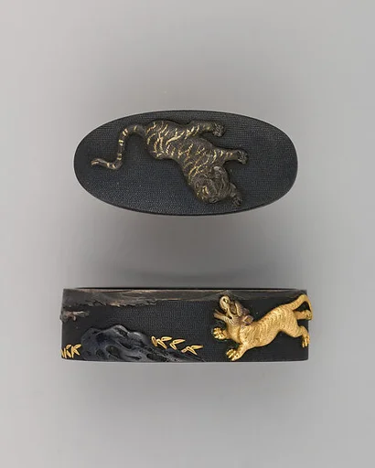 Sword-Hilt Collar and Pommel (Fuchigashira)