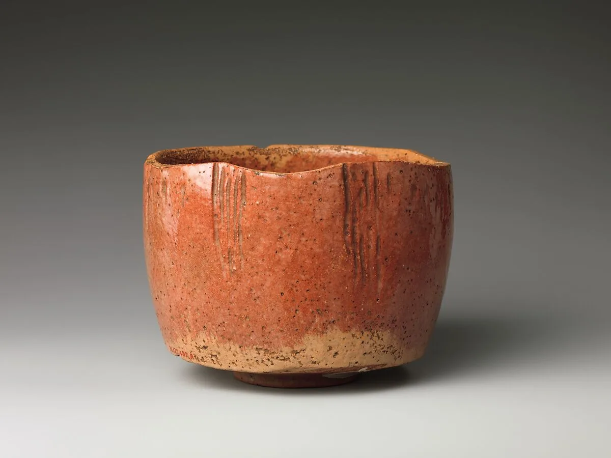 本阿弥光悦様式 赤楽茶碗|Red Raku Tea Bowl (copy of the Kaga Kōetsu Tea Bowl) — Hon'ami Kōetsu