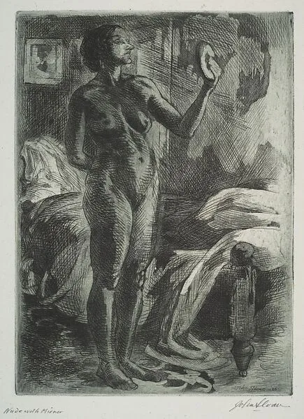 Nude with Mirror — John Sloan
