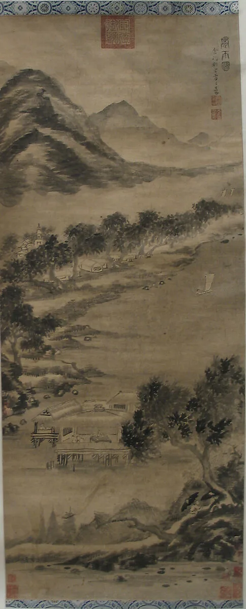 明/清 佚名 舊傳方從義 風雨圖 軸|Wind and Water: Landscape in the Style of Mi Fu — Fang Congyi|Unidentified artist